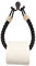 Assorted Collections Toilettenpapierhalter/Handtuchhalter mit weißen Knoten, Retro-Stil, Wandmontage, Jute-Toilettenpapierhalter, rustikales böhmisches, nautisches Badezimmer-Accessoire (Blau Rope)
