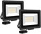 RIGIDON 2x 30W Luci da Esterno, 3000 Lumens Faretto Led, Fari di Sicurezza, Proiettore Led Esterno, Faretti LED Lampada Luce Bianca Naturale 3000K, IP66 Per Giardino Cortile Garage Piazza Officina