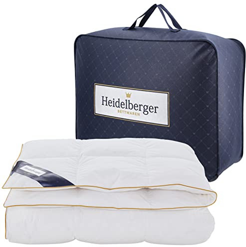 Heidelberger Bettwaren Bettdecke Ganzjahresdecke 135x200 cm Daunendecke, 100% Gänsedaunen | atmungsaktiv, hautfreundlich, allergikergeeignet, hygienisch | Serie Polar