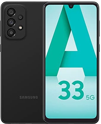 2022 Samsung Galaxy A33 5G Dual SIM, 128 Go 6 Go RAM, Noir Génial (Reconditionné)