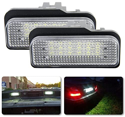 Bynome Led Kennzeichenbeleuchtung Glühbirnen CanBus Fehlerfrei Nummernschil für Merc-ed-es Ben-z E-Klasse W211 4D 5D C-Klasse W203 5D CLS-Klasse C219 4D SLK-Klasse R171 2D