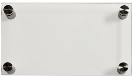 EH Design Placa para puerta de acrílico, 16 x 23 cm, cubierta transparente, placa de oficina, para escribir usted mismo, placa de información para montaje en pared (plata)