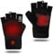 UNCN Rechargeable Heated Fingerless Gloves for Women Man Work Touchscreen Hand Warmer for Winter Cold Weather Thermal Fingerless Gloves Electric