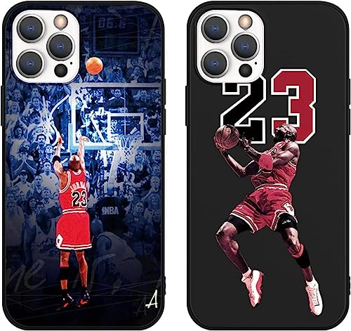 [2 Stück] Handyhülle für Apple iPhone 14 Pro Max Hülle 6,7, Schutzhülle Basketball-Star 23 Silikon Schützt vor Stößen und Kratzern Premium TPU Case für iPhone 14 Pro Max, A1