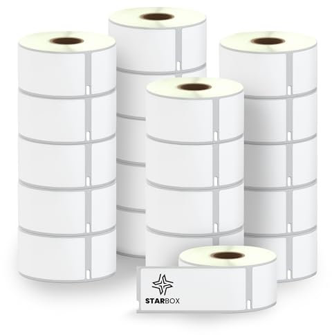 STAR BOX - 20 Rollen Etiketten kompatibel mit Dymo 99012 Selbstklebend 36mm x 89mm mit Labelwriter & Seiko Große Adressetiketten Drucker LabelWriter 450 und 4XL (20)