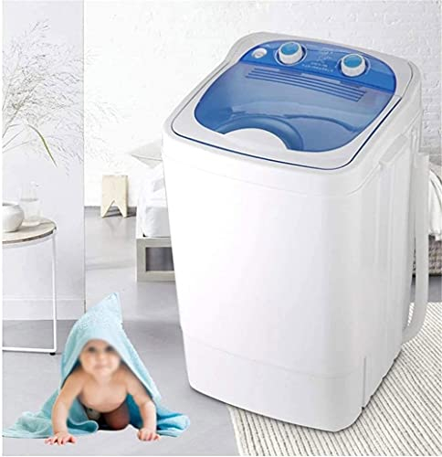 Lavadora portátil 220V 7KG Capacidad Total Lavado y Centrifugado de una Sola Tina Deshidratación U~V Limpieza Profunda Compacto, Azul, marrón, Plateado, Azul, Plateado