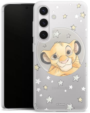 Slim Case kompatibel mit Samsung Galaxy S 24 Silikon Handyhülle transparent Hülle extra dünn Simba Disney König der Löwen