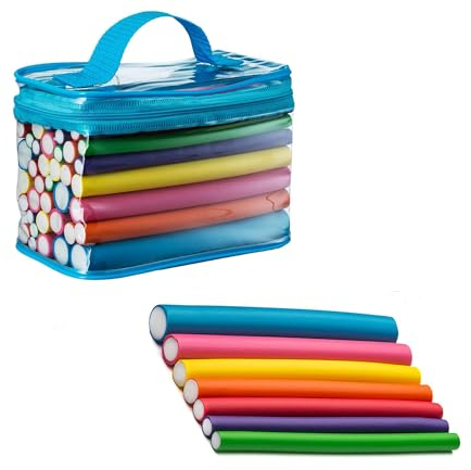 42 Pcs Bigoudis Mousse, Boucles Sans Chaleur, Gros Bigoudis Cheveux, Bigoudis Permanente, Tiges De Curling Flexible, Pour Long, Court, Femmes Filles, Coiffure Boucles Frises Outils, 7 Tailles