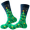 AsyinXson Damen Herren Weihnachtssocken Baumwolle Motiv Socken Kuschelsocken Socken Wadenstrümpfe Socken Geschenke für Männer 1 Paar (Grün)
