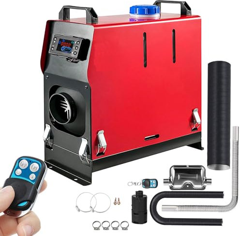 Chauffage à air diesel 12 V 8 kW, chauffage portable tout-en-un avec écran LCD et télécommande, ultra silencieux pour camping-cars, camions, voitures, caravanes et hangars - Chauffage rapide et inst