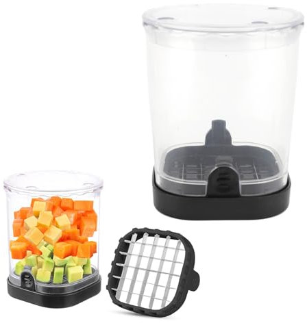 Obsthacker Tasse, Edelstahl Gemüse Hacker Abnehmbarer Obstschneider, Obst und Gemüsegeschwindigkeit Hacker Küche Gadgets