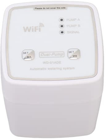 Kit d'irrigation goutte à goutte WiFi pour 20 plantes en pot, télécommande double pompe, système d'arrosage automatique avec réglage des paramètres d'arrosage, chaque pompe indépendante contrôlée