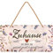 LANOLU Retro Blechschild- ZUHAUSE SCHILD- ZUHAUSE ist es am SCHÖNSTEN - Geschenk zum Einzug - Richtfest Geschenk - Metallschilder Familienregeln- inkl. Jutekordel 16x32cm