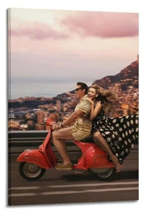 IIWERUW Hugh Jackman und Blake Lively Poster, Wandkunst, Leinwand, ästhetisches Cover, Poster, Vintage-Musik und Filme, dekoratives Gemälde für Wohnzimmer, Schlafzimmer, 60 x 90 cm, Rahmenstil