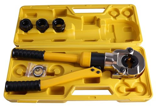 CNCYEAH Pince à sertir 6T 16-32 mm avec pince à sertir TH - Pince à sertir PEX avec calibrateurs - Ressorts de flexion - Pince à sertir manuelle - Kit de pinces à sertir pour tubes PEX et tuyaux