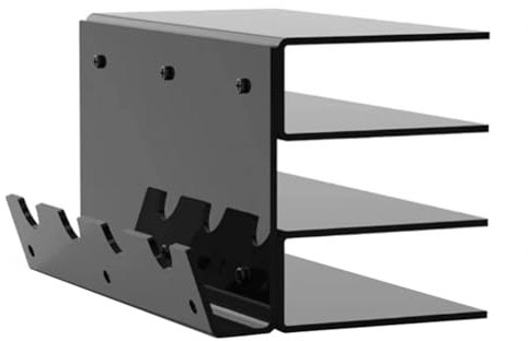 Nudiuhis Keyboard Display Stand Acrylic 3 Tier Stand Frame Keyboard Display Stand Holder Stand for Exhibition Black