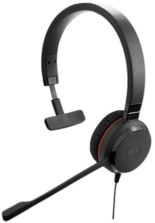 Jabra Corded Evolve 30 II MS Mono USB-A Wired Headset w/Noise-Cancelling Mic (Renewed)