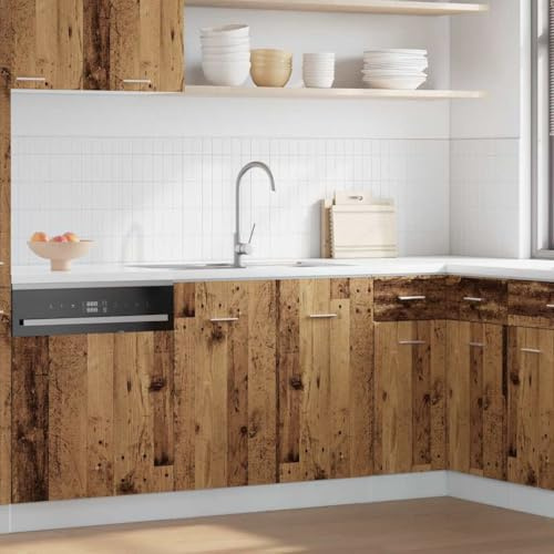 KTHLBRH Küchenunterschrank mit 2 Türen, Aufbewahrungsregal aus technischem Holz, feuchtigkeitsbeständig, Küchenmöbel zum Organisieren von Töpfen