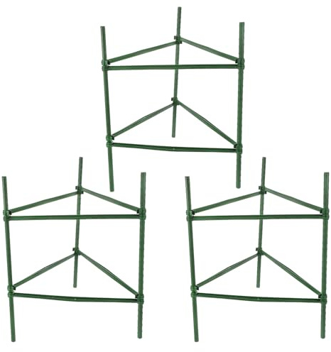 Angoily 3 Stück Pflanzenkäfige Tomatenkäfige aus Stahl und Kunststoff 40cm Hohe Gemüse Spaliere für Tomaten und Kletterpflanzen Stabile Pflanzenstütze für Garten und Terrasse