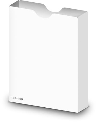 itenga Heftbox DIN A4 – Aufbewahrungsbox für Hefte & Blöcke | aus extra stabilem 0,7mm PP Kunststoff | flach geliefert, faltbar | Schutzbox für Schule, Studium & Büro (weiss)