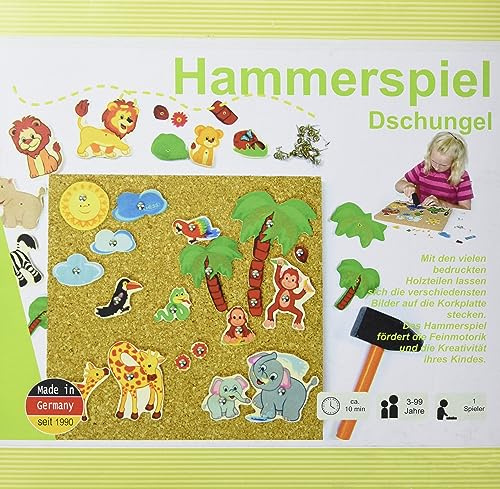 Hess Holzspielzeug 14936 - Hammerspiel Dschungel