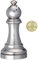 Bartl Cast Puzzle Chess Bishop Metallpuzzles Schachfigur Läufer in der Farbe Silber, 111465