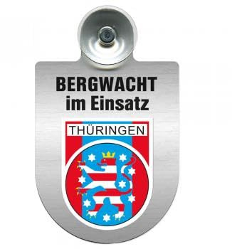 Einsatzschild mit Saugnapf - Bergwacht im Einsatz - incl. Regionenwappen nach Wahl 393807 Farbe Region Thüringen