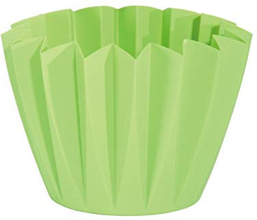 10 x Pflanztöpfe Adonis _ Blumentopf Übertopf aus Kunststoff in tollen Farben – Balkon, Garten, Fensterbank, Innen- & Außenbereich – wetterfest, leicht, moderne Farben & Form (Ø 14 cm - Apfelgrün)