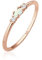 Elli Ring Damen Vintage mit Zirkonia Kristallen und Opal in 925 Sterling Silber Rosévergoldet