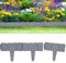 DEUBA® Bordure de Jardin Plastique 7,50m résistante intempéries UV Piquet Terre Parterre Plate-Bande délimitation pelouse Pierre de Granit Gris