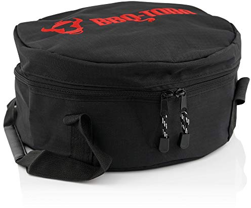 BBQ-Toro Dutch Oven Tragetasche für 12 QT Dutch Oven, Feuertopf oder Schmortopf | Aufbewahrungstasche, Transporttasche, Grill Bag | schwarz | Tasche für Dutch Oven