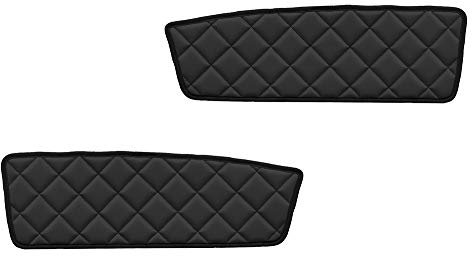 24/7Auto 2 schwarze Fußmatten, passend für DAF XF105 XF 106 LKWs, dickes Eco-Leder