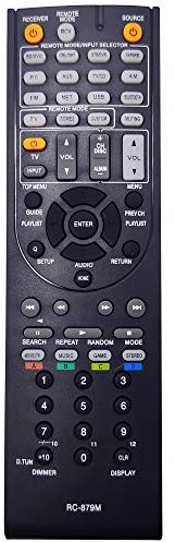 Leankle Mando a Distancia RC-879M para Onkyo Receptores AV HT-R393, HT-R593, HT-S3700, HT-S5700, TX-NR333, TX-NR535, TX-SR333, TX-SR343