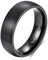 Zakk Ring Damen Herren Schwarz Titan Eheringe Partnerringe Trauringe Verlobungsringe Gebürsteter Komfort Fit 6mm 8mm (Schwarz-6mm, 63 (20.1))