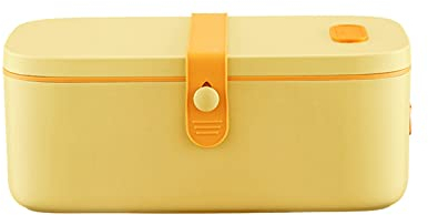 Flatware Portable Electric Heating Lunch Box 1L Thermal Food Bento Box Rice Cooker Heater Warmer With HD Display Screen For Heat Preservation Office School Traveling (Color : Yellow)