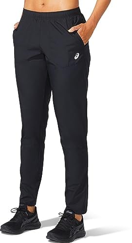 ASICS Damen Core Woven Pant Laufbekleidung Trainingshose Performance Black - Schwarz M