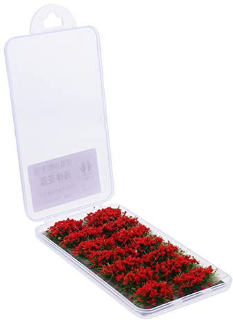 Vaguelly Miniatur Blumen Modellbau Static Grass Tufts Rasen Selbstklebend Statische Grasbüschel Modellbau Bäume Bush für Mini Garten Dekoration Modelleisenbahn