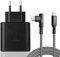 45W Caricatore Rapido USB C per Samsung S24, S23, S22 Ultra, S24+, S23+, S22+, Note20,Tab S8 Ultra,Caricabatterie Ricarica Rapida Caricatori Adattatori per Tablet PC, 90 Gradi Tipo C Cavo - Nero