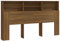 vidaXL Kopfteil mit Ablagen und Regal - Wand-Betthaupt für Schlafzimmer - Braun Eichen-Optik 180x19x103,5cm
