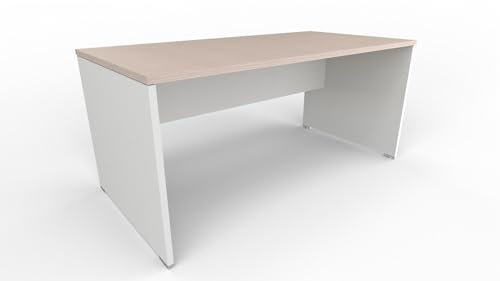 FBasic Bureau opérationnel en bois – Couleur chêne blanc – 160 x 80 x 74 cm