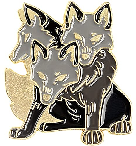 Épingles en Émail Émaillé De Chien Loup Infernal Trois Chiens De Tête Broche Créative Caricature De Dessin Animé Épingle Halloween Bijoux pour Hommes Femmes