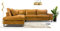 Siblo Ecksofa mit Kissen 90x310x224 cm CORBLACK Kollektion - Elegante Polstersofa - Große Couch L Form für Wohnzimmer - Freistehendes L-Sofa - Eckcouch 4 Sitzer - Braun - Linke Seite