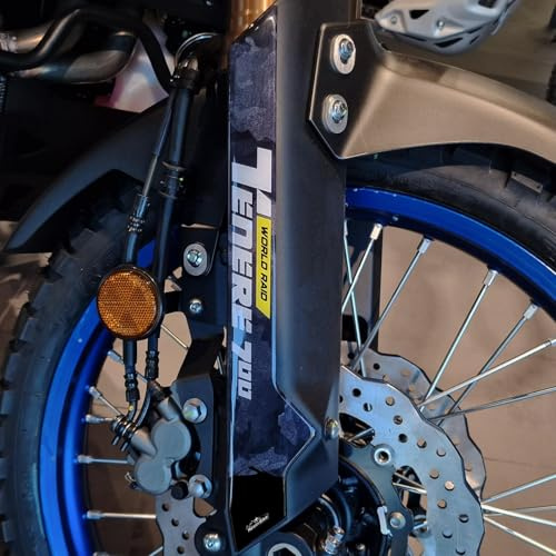 Resin Bike Motorbike 3D Stickers Compatible With Yamaha Tenere 700 World Raid 2022-2025. Fork Leg Protector Anti-Scratch & Impact Protection. Sticker 3D Resin Gadget Moto