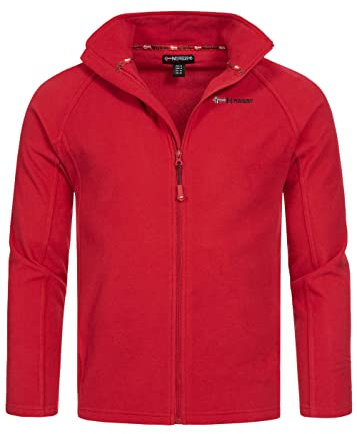 Geographical Norway Tug Men Full Zip - Giacca Uomo Invernale Thin Fleece Warm Zip - Felpa Uomo Autunno Inverno Primavera Lavoro - Manica Lunga Soft Comfort (Rosso L)