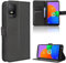 Coque Cuir pour TCL 403 Coque Housse Etui Cover,Coque pour TCL 403 T431D T431U T431Q T431P T431A T431E Coque Etui en Cuir PU pour téléphone Portable Black