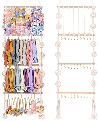 Stirnbandhalter Schleifen Organizer für Mädchen Haarschleifen Halter Baby Stirnband Haarschmuck Organizer für Babys Schleife Aufhänger Aufbewahrung für Mädchen Haarschleifen Rack für Mädchenzimmer
