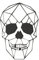 J-Line Totenkopf Deko, Totenkopf Wanddeko aus Metall als Deko Schlafzimmer oder Wanddeko Wohnzimmer, Hängende Dekoration Skull in Schwarz, Perfekt als Gothic Deko oder Halloween Deko, 50x34x2 cm