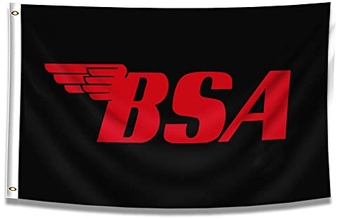 ENMOON BSA Flagge Motorräder Banner (90 x 152 cm, Anti-Verblassen) für Garage Innen- und Außendekoration