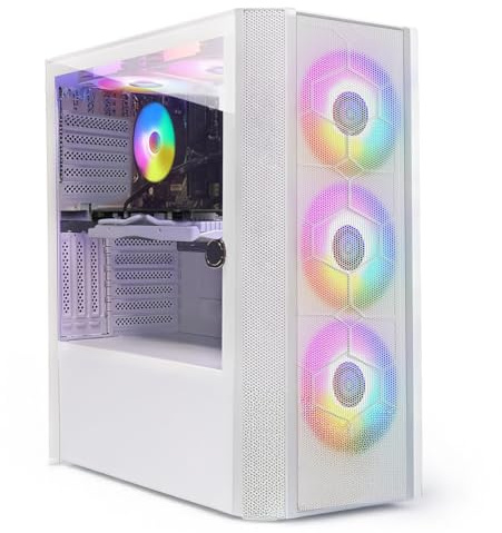 STGsivir Gaming PC Desktop Computer Tower, AMD Ryzen 7 5700X up to 4.6GHz, Nvidia GeForce RTX 2060 Super 8GB GDDR6, 32GB DDR4 RAM, 1TB SSD, WIFI 6, BT5.0, RGB Fan x3, Windows11 Pro