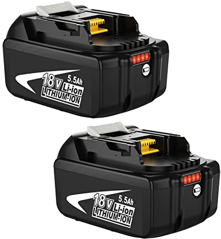 2 x Ersatz für Makita Akku 18V BL1850B BL1850 BL1840B BL1840 BL1830B BL1830 für Makita 18V Akku BL1850B BL1850 BL1860B BL1860 194205-3